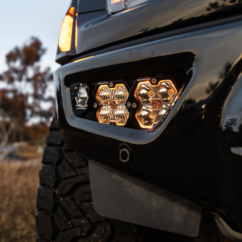Ford Raptor Fog Light Pocket Kit - Baja Designs - Squadron Sport 2.0 - Clear - `21-`25